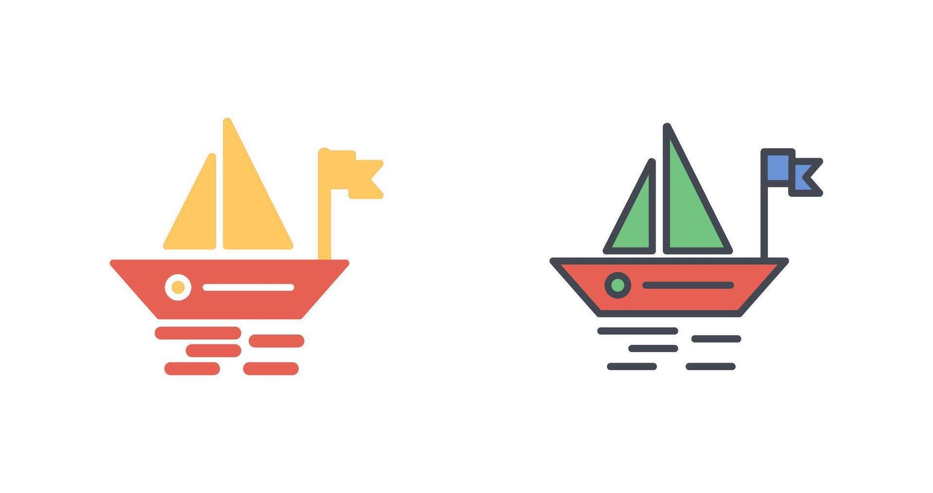 pequeño barco icono diseño vector