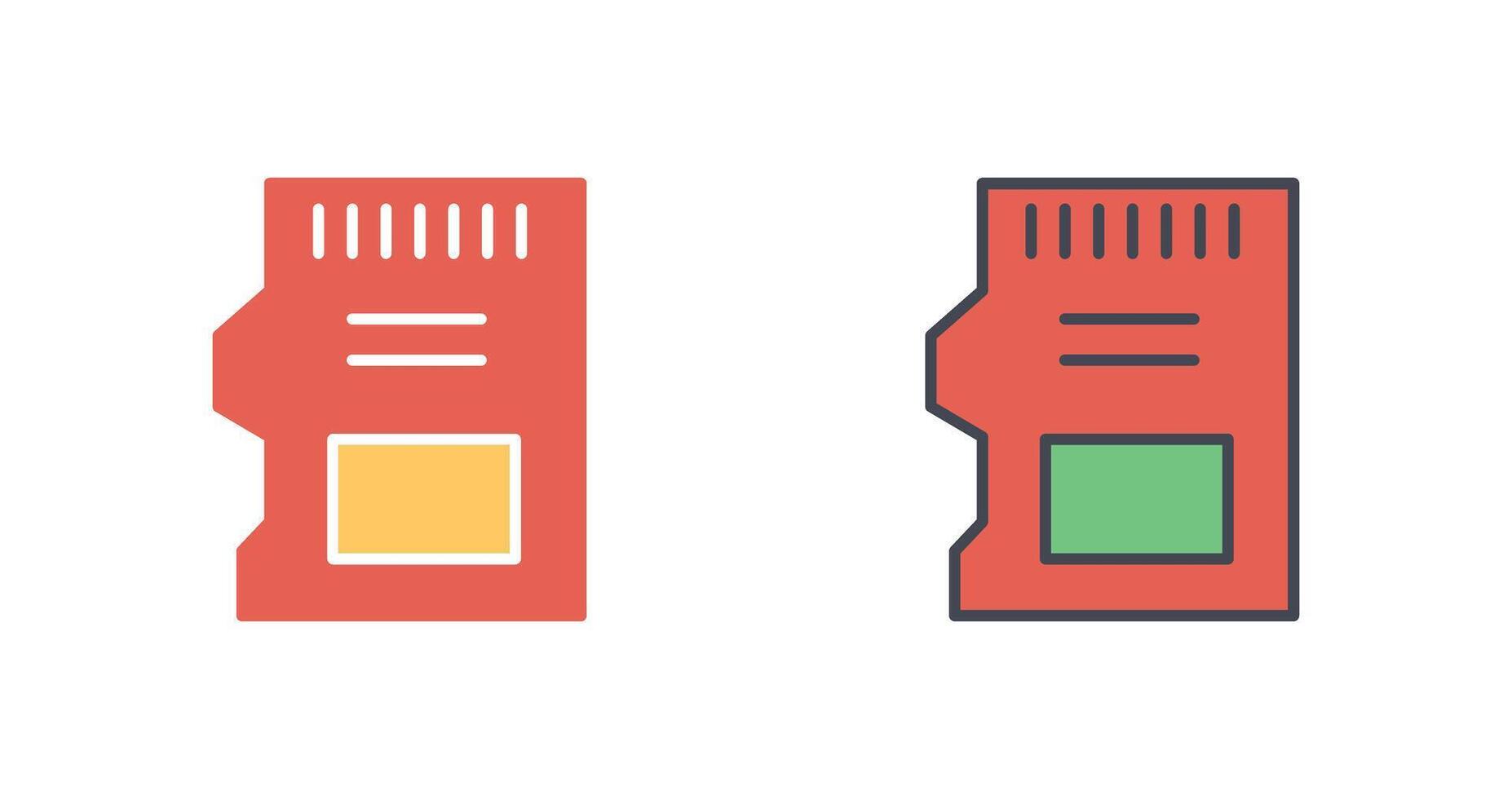 SD Card Icon Design vector