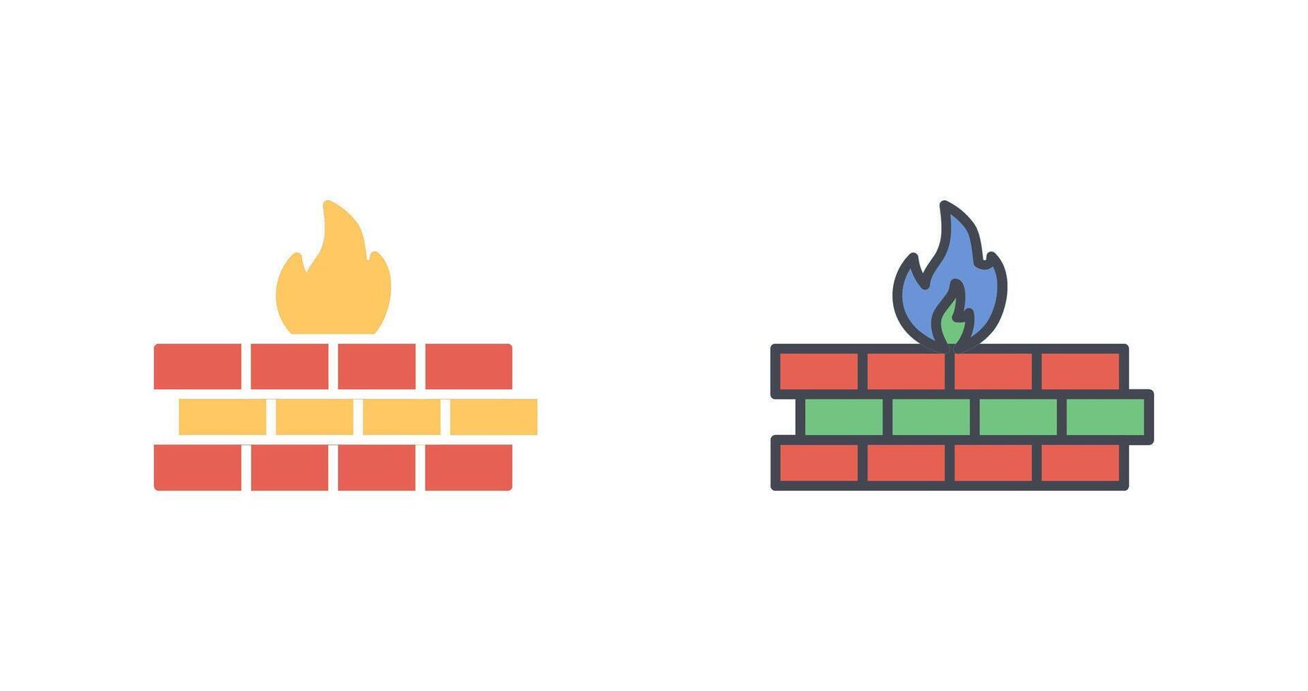 Firewall Icon Design vector