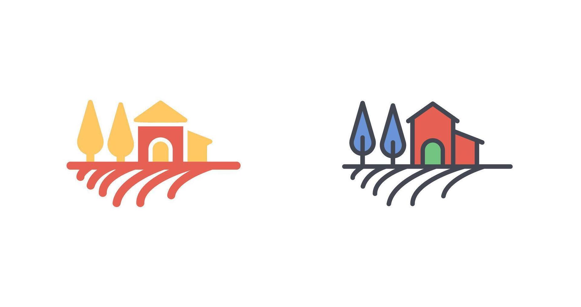Farm House Icon Design vector