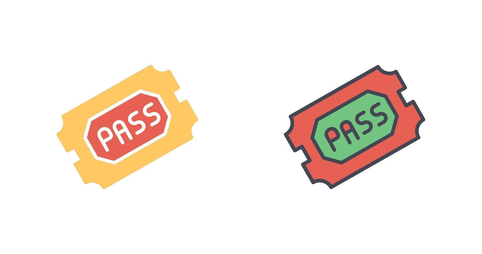 Passes Icon Design vector