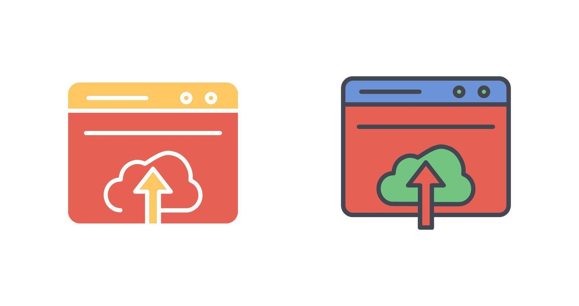 Upload Web Icon Design vector