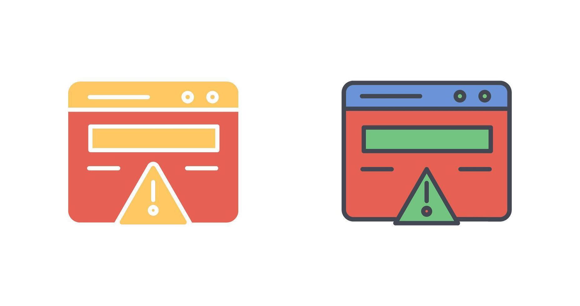 Web Error Icon Design vector