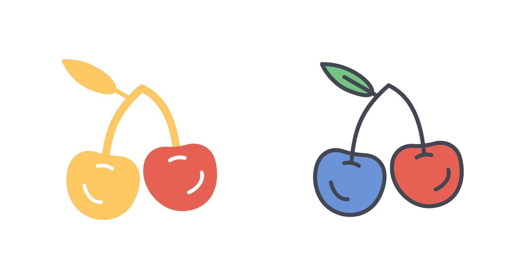 Cherries Icon Design vector