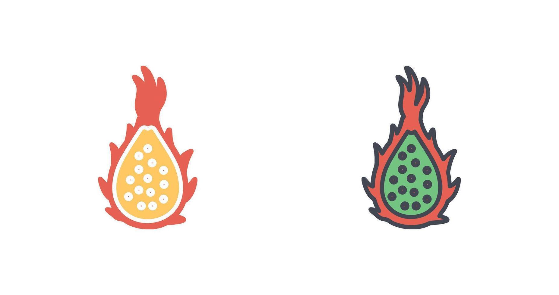 Dragon Fruit Icon Design vector