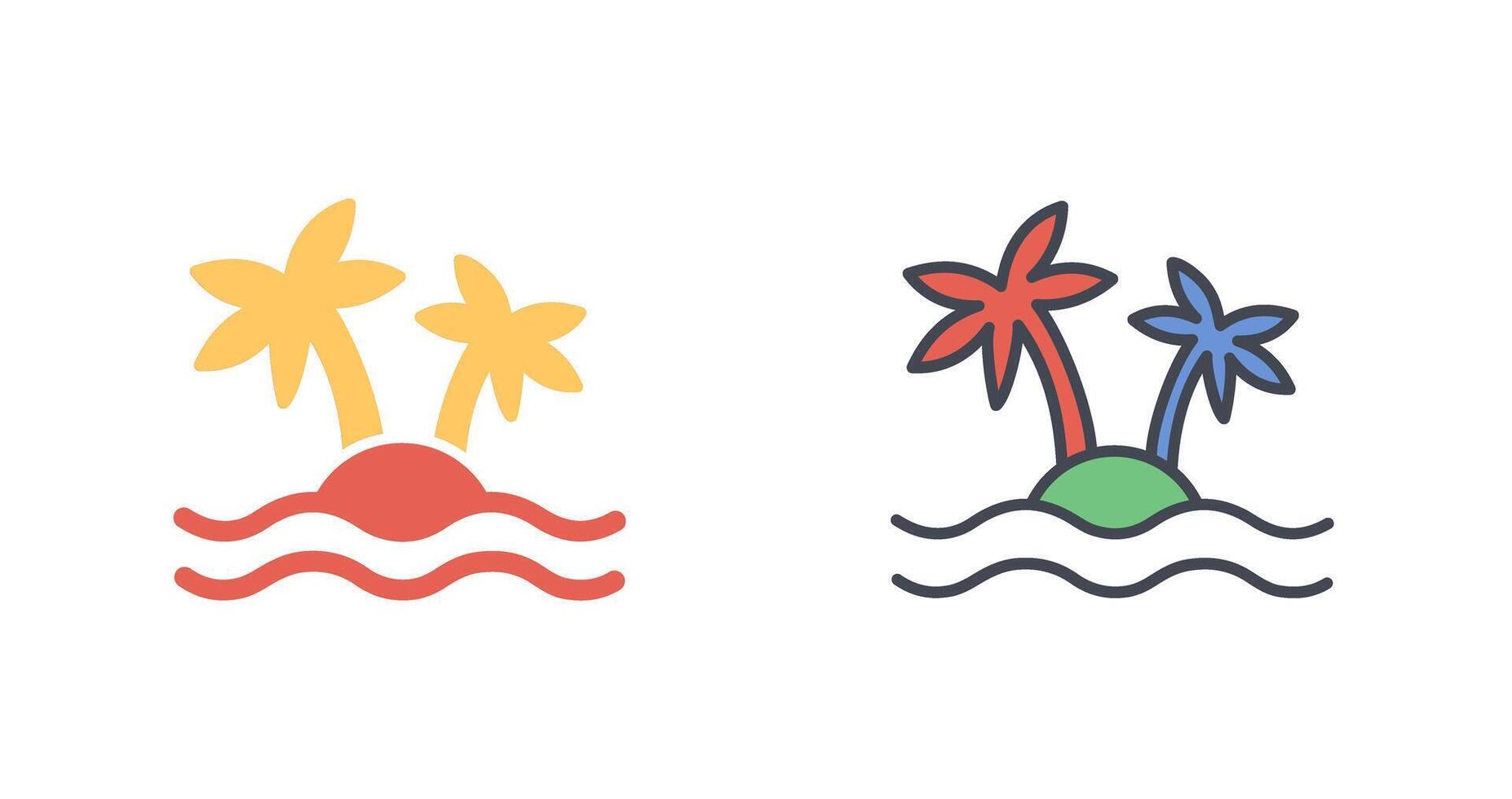 Island Icon Design vector