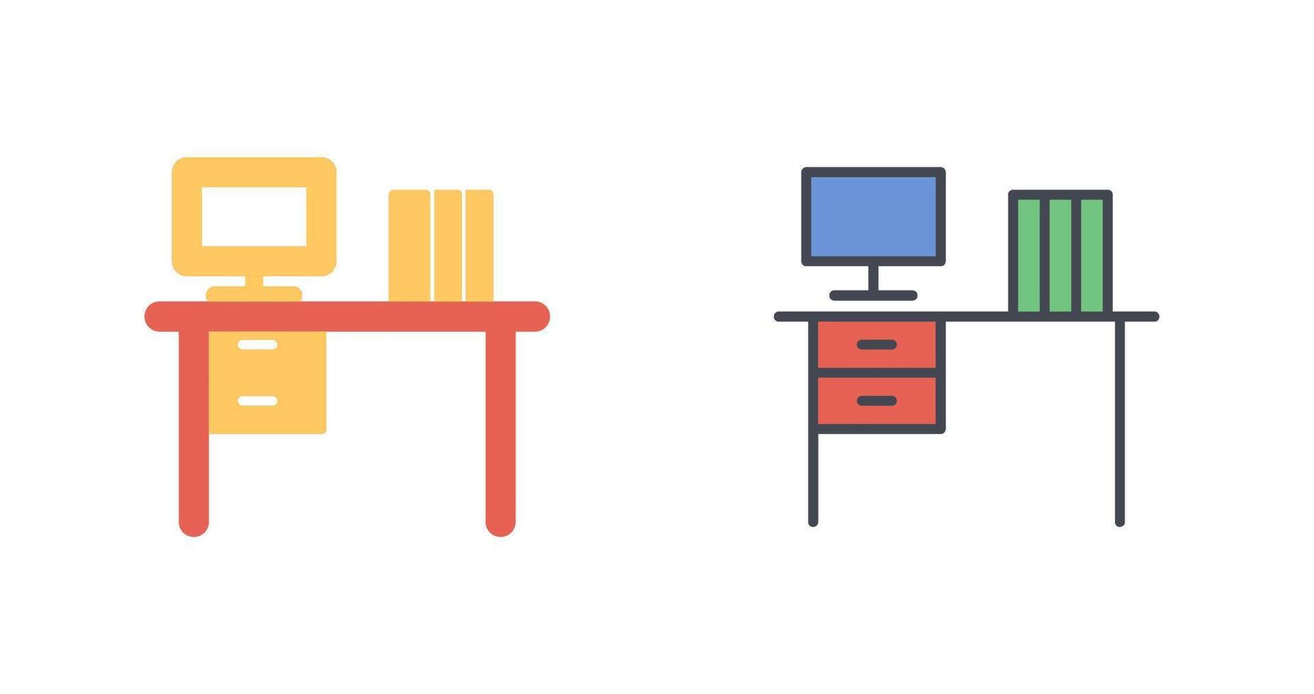 Office Desk Icon Design vector