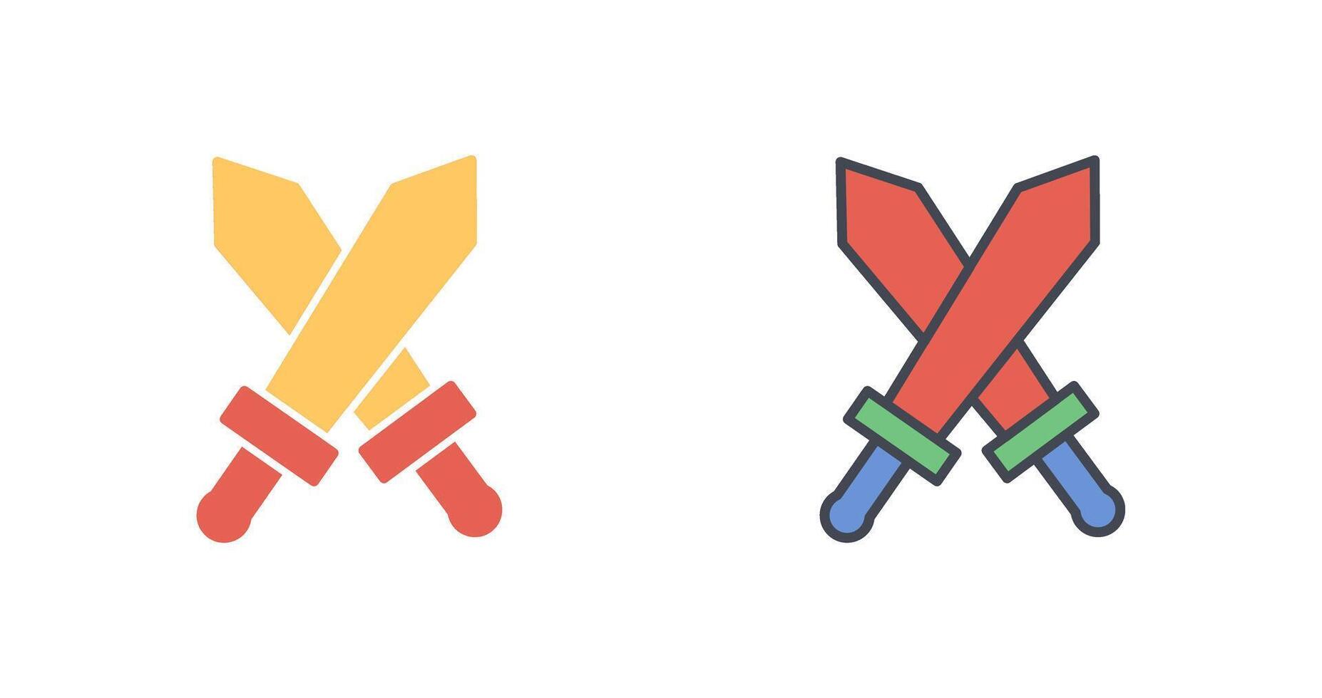 Two Swords Icon Design vector