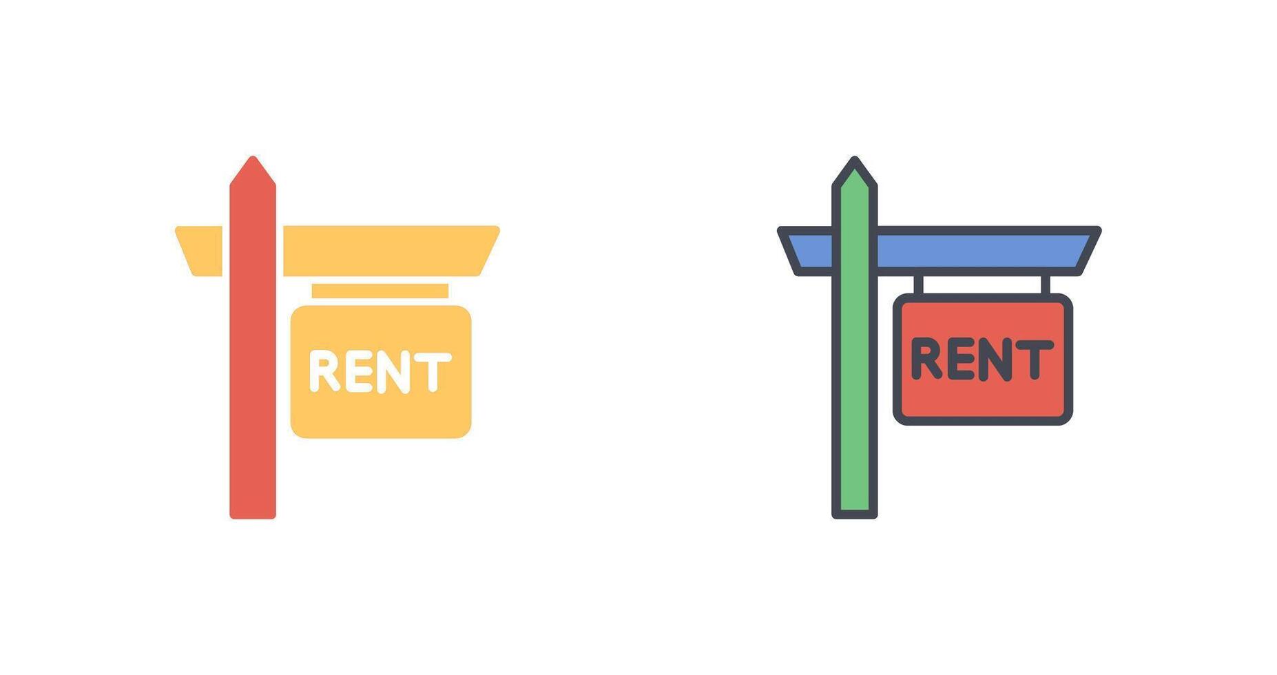 Rent Icon Design vector