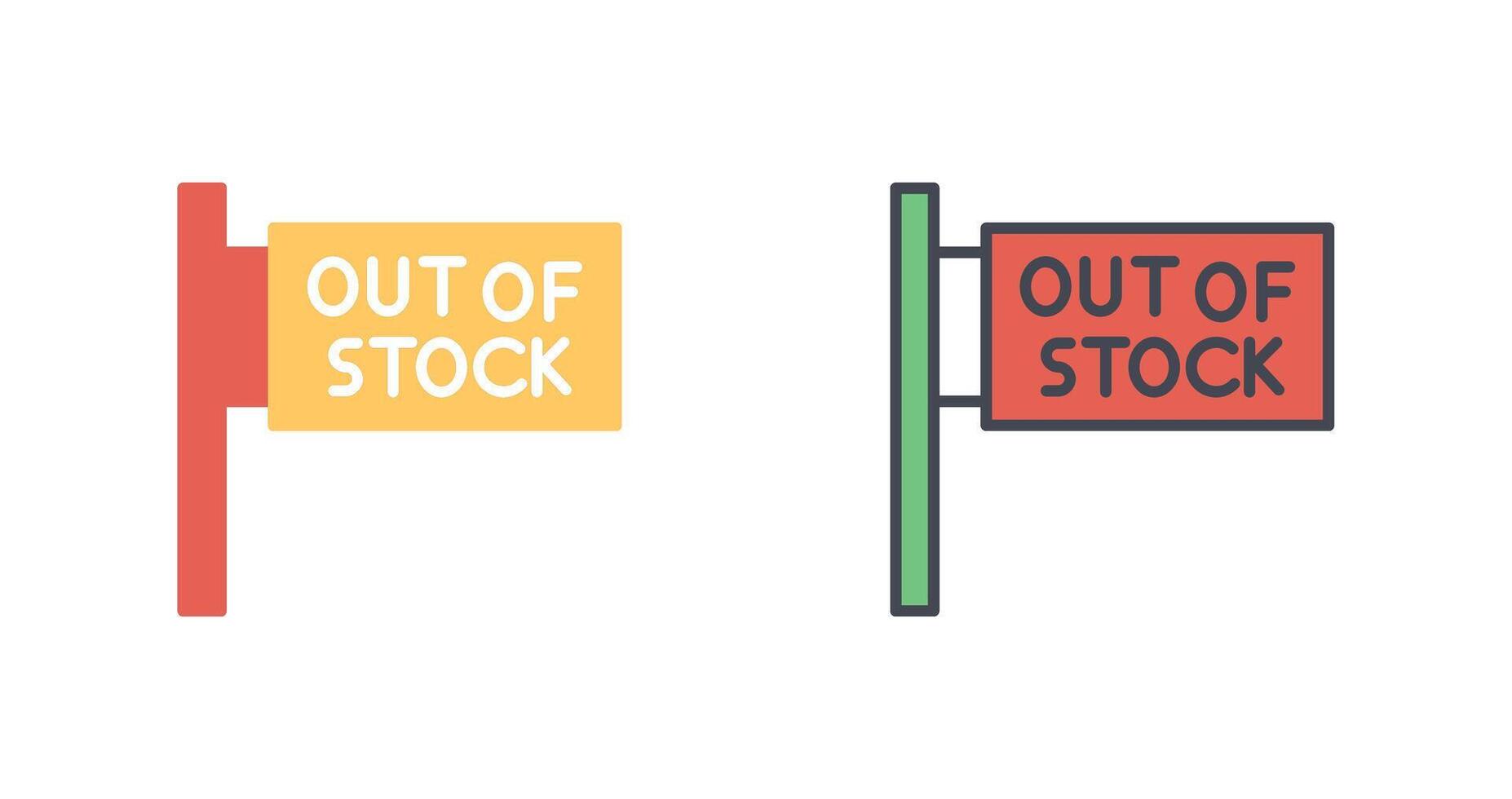 Out of Stock Icon Design vector