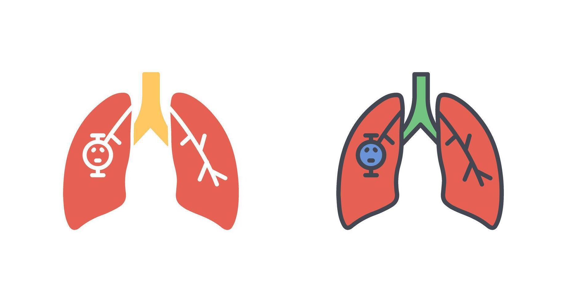 Lung Cancer Icon Design vector