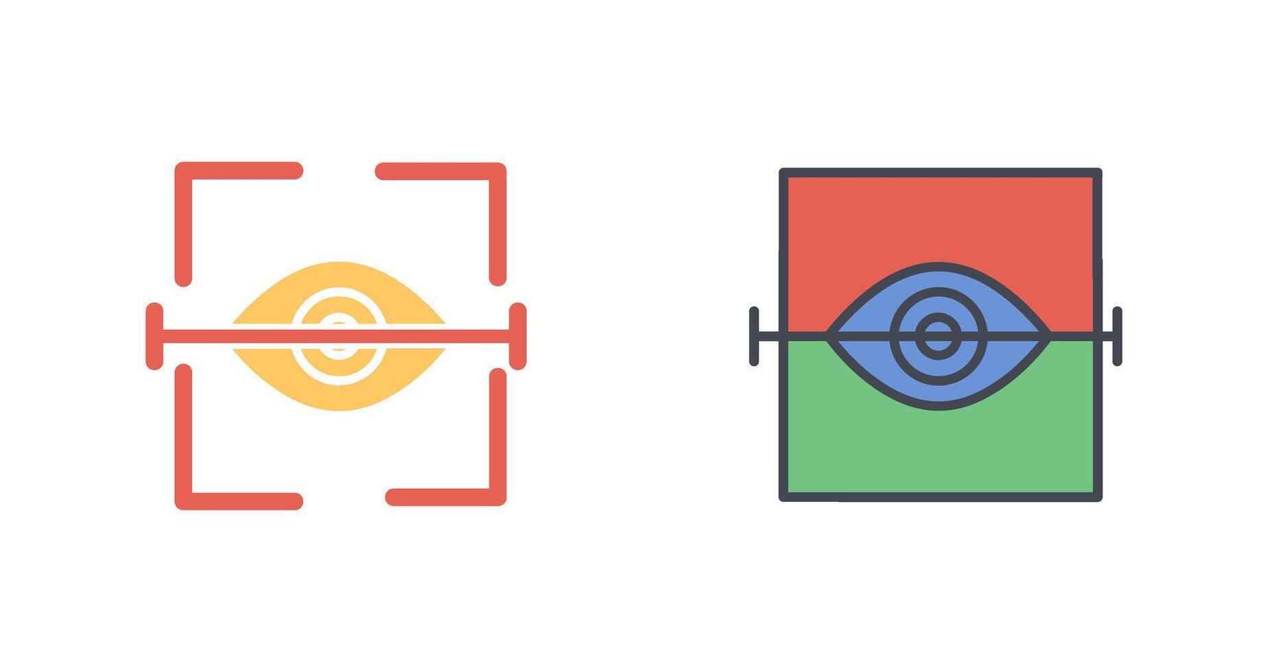 Eye Scan Icon Design vector