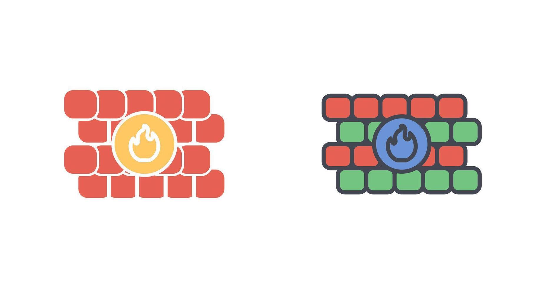 FireWall Icon Design vector