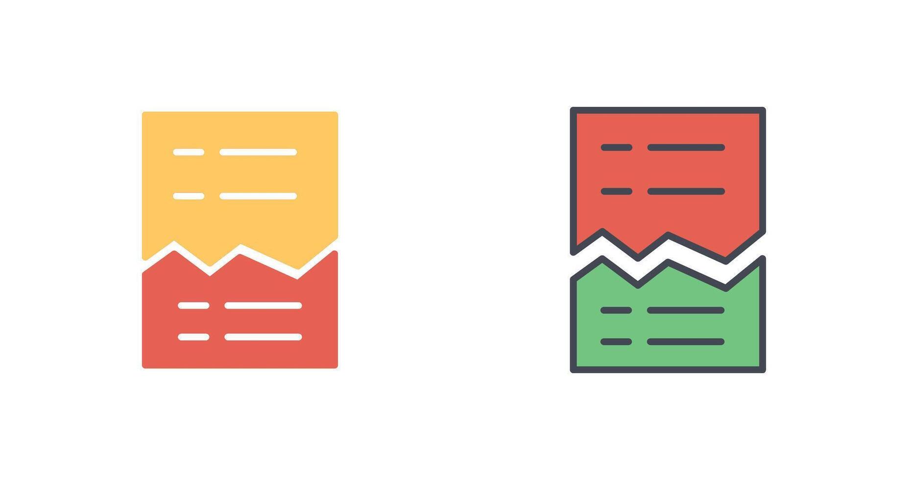 Corrupted List Icon Design vector