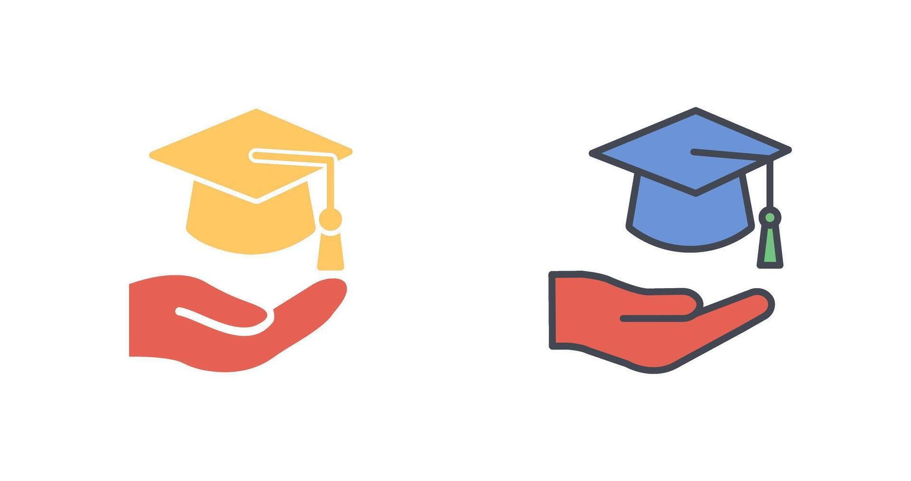 graduación sombrero icono diseño vector