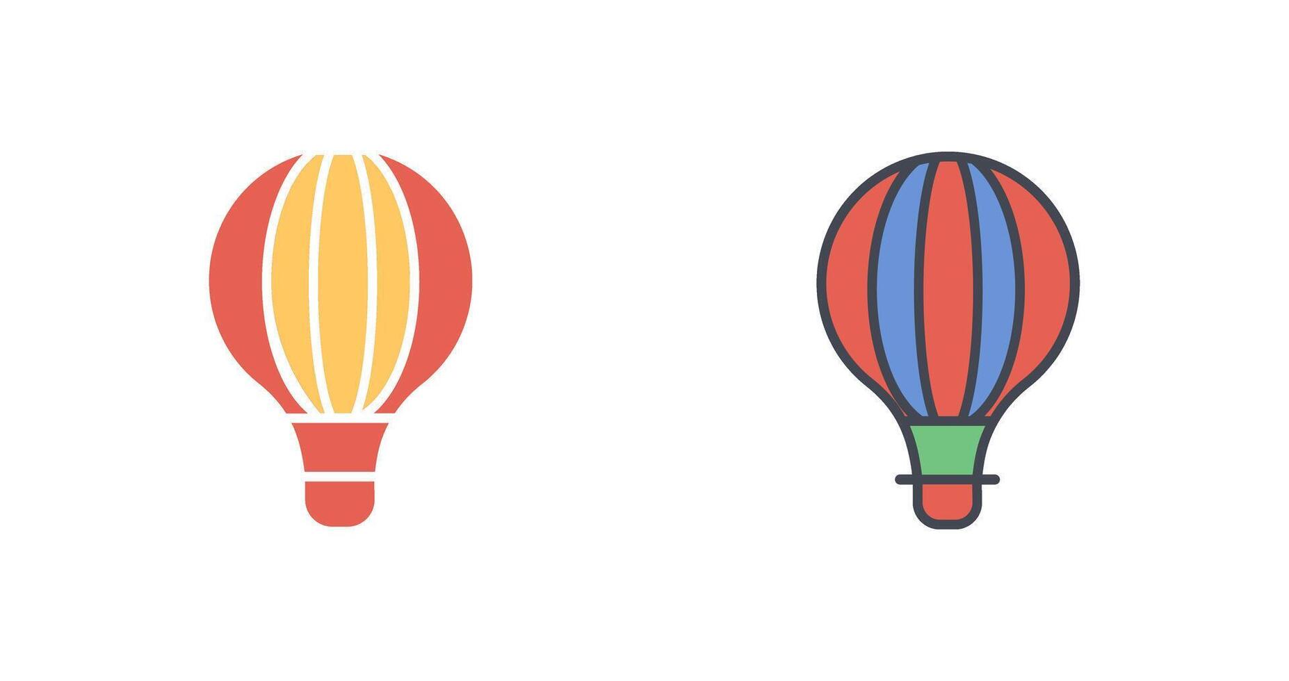 Hot Air Balloon Icon Design vector