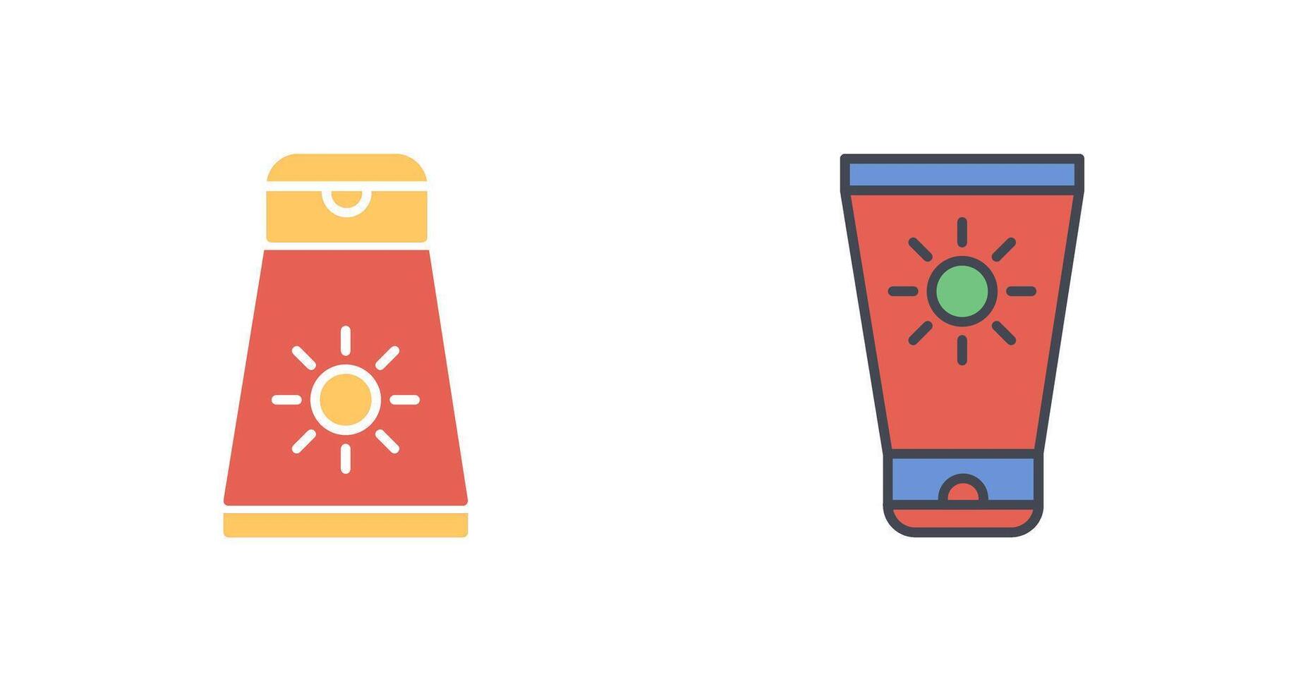 Sun Cream Icon Design vector