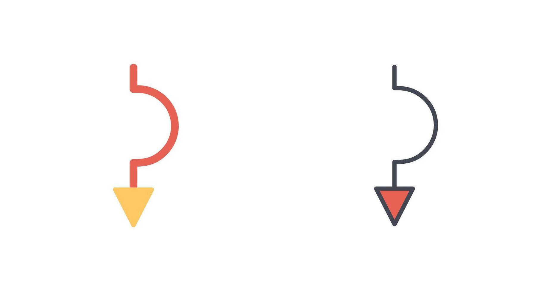 Arrow down Icon Design vector