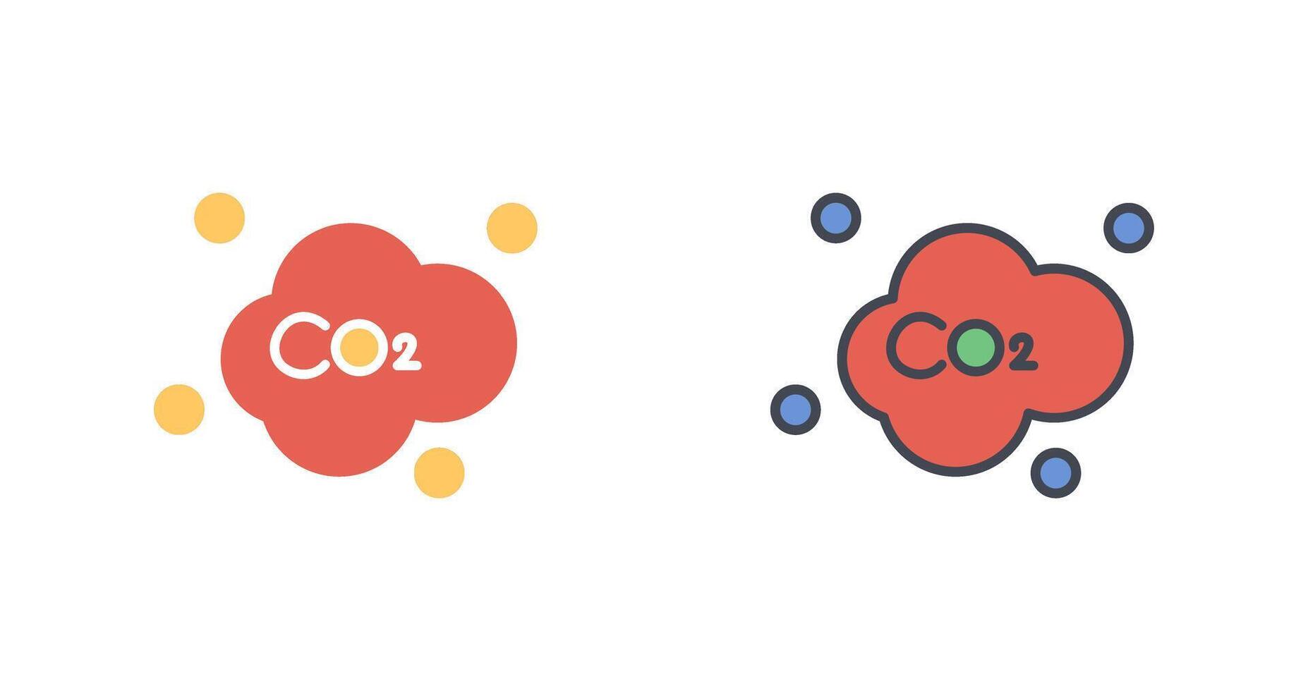 Carbon Dioxide Icon Design vector
