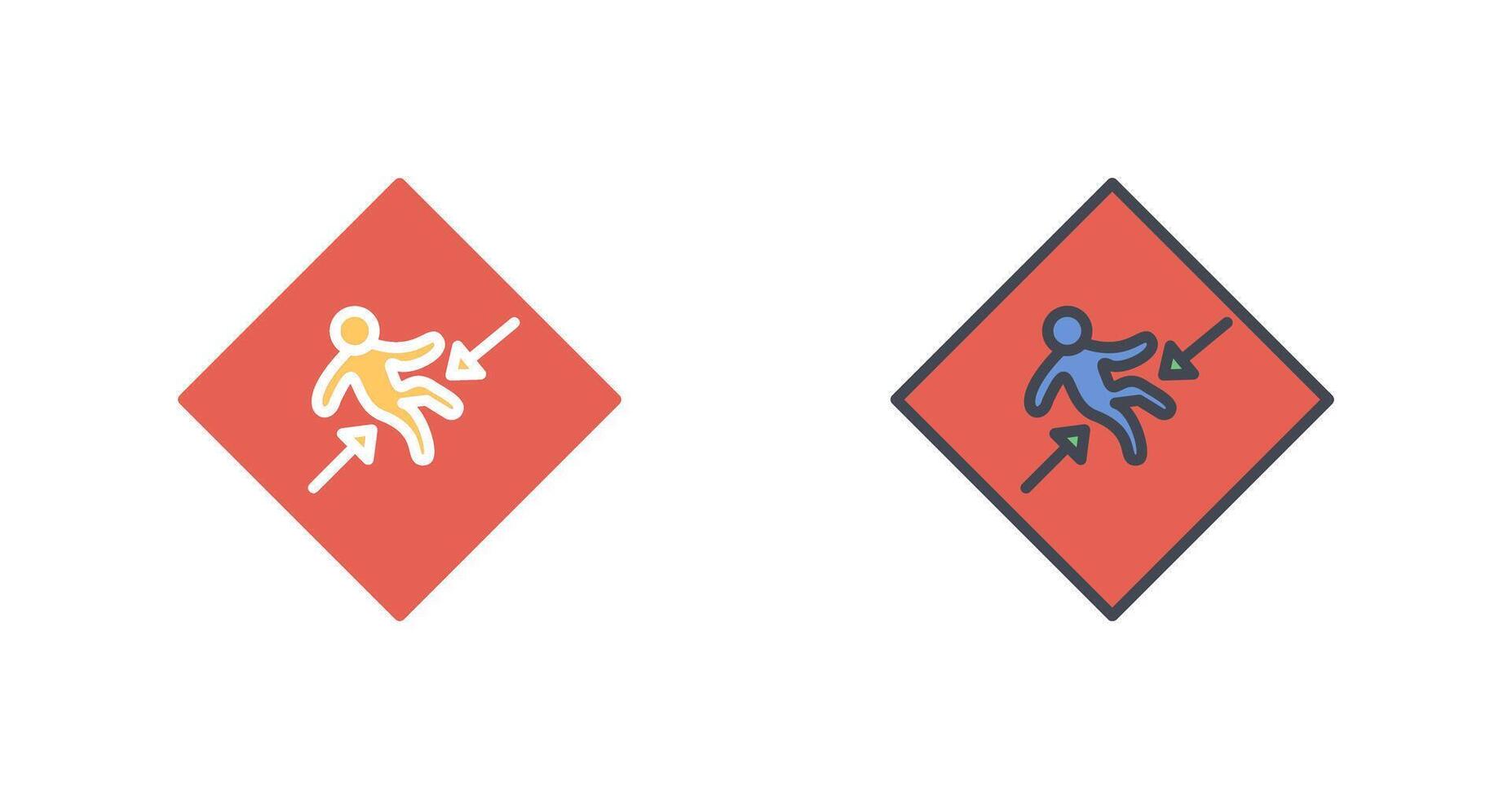 Crush Zone Icon Design vector