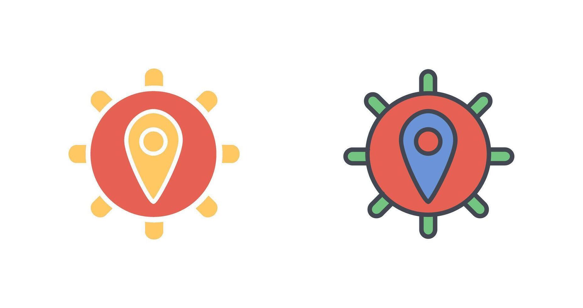 Location Settings Icon Design vector