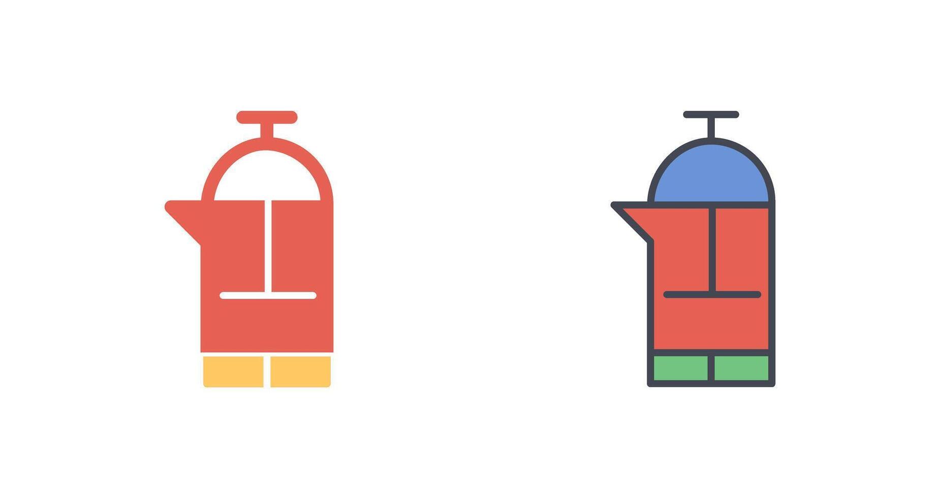 French Press Icon Design vector