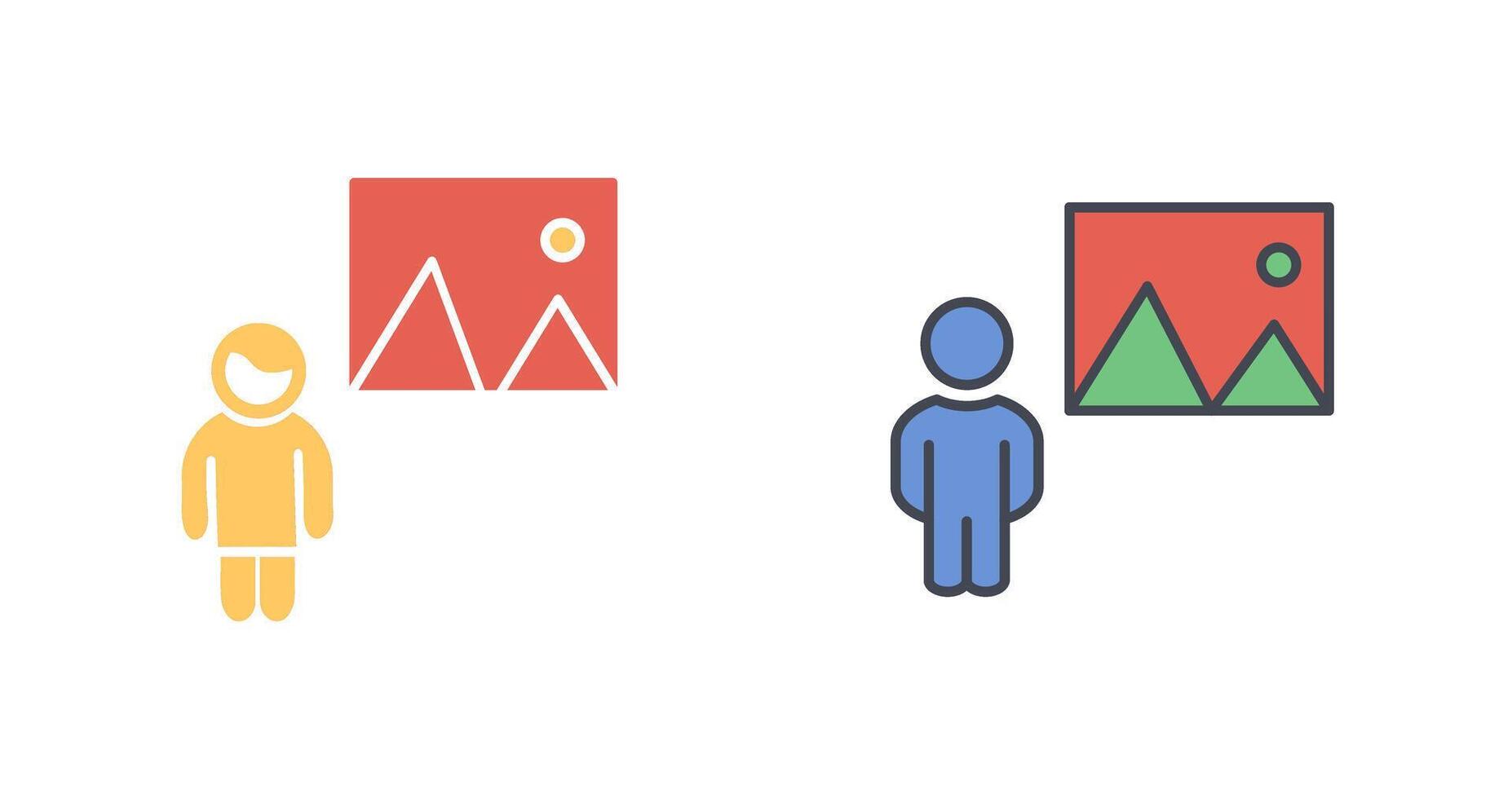 Viewing Painting Icon Design vector