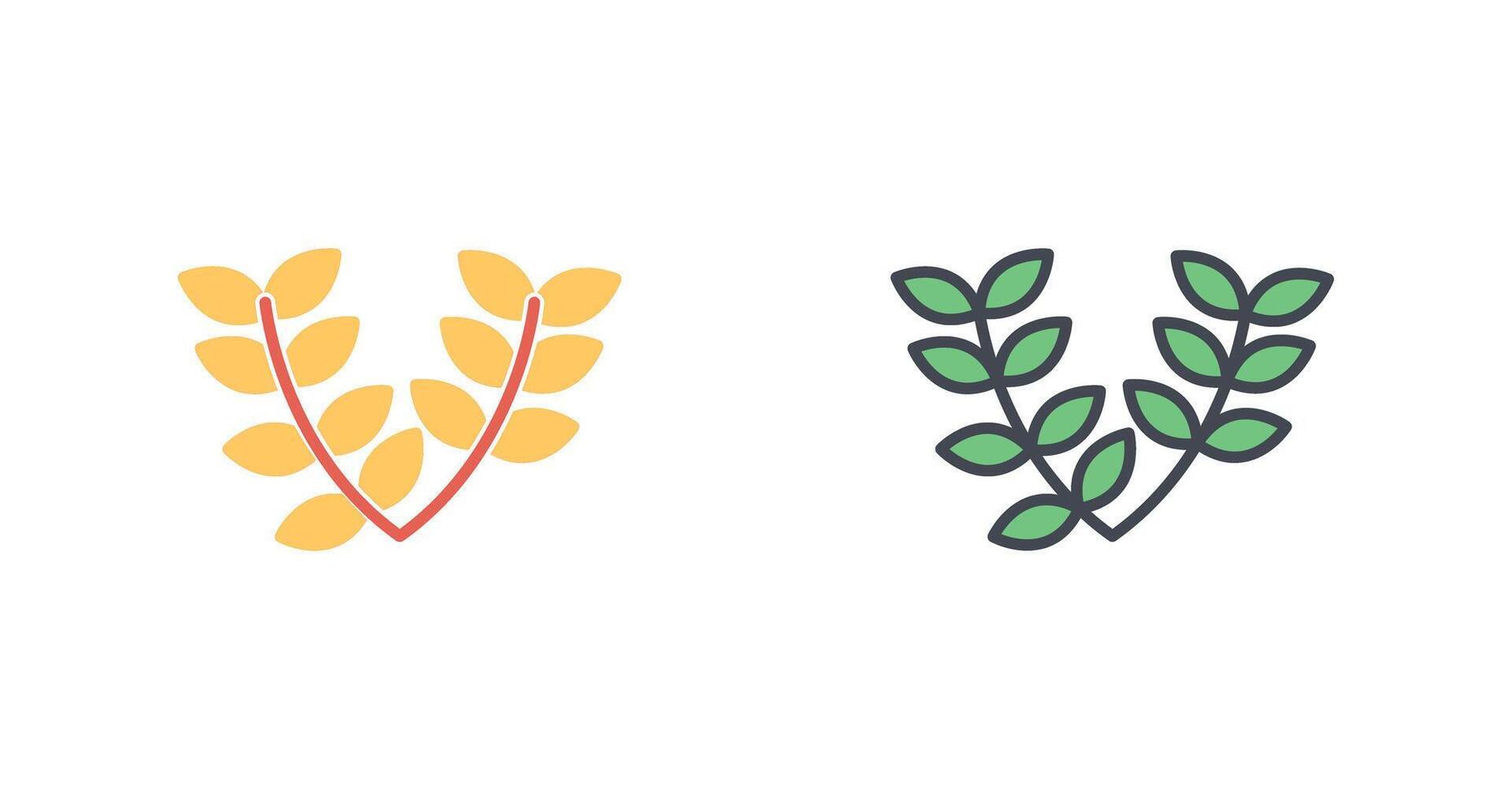 Leaves Wreath Icon Design vector