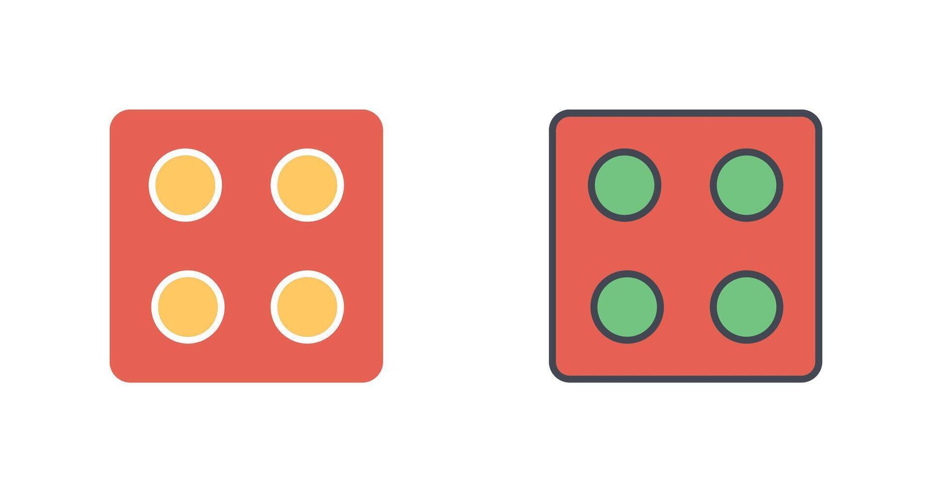 Dice Icon Design vector