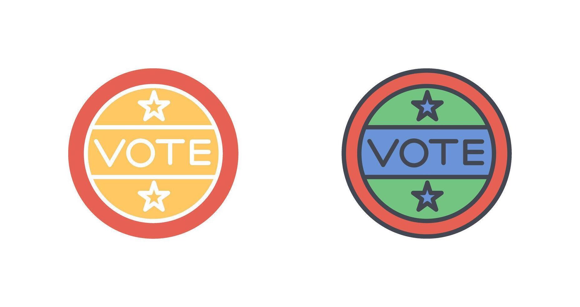 Vote Sticker Icon Design vector