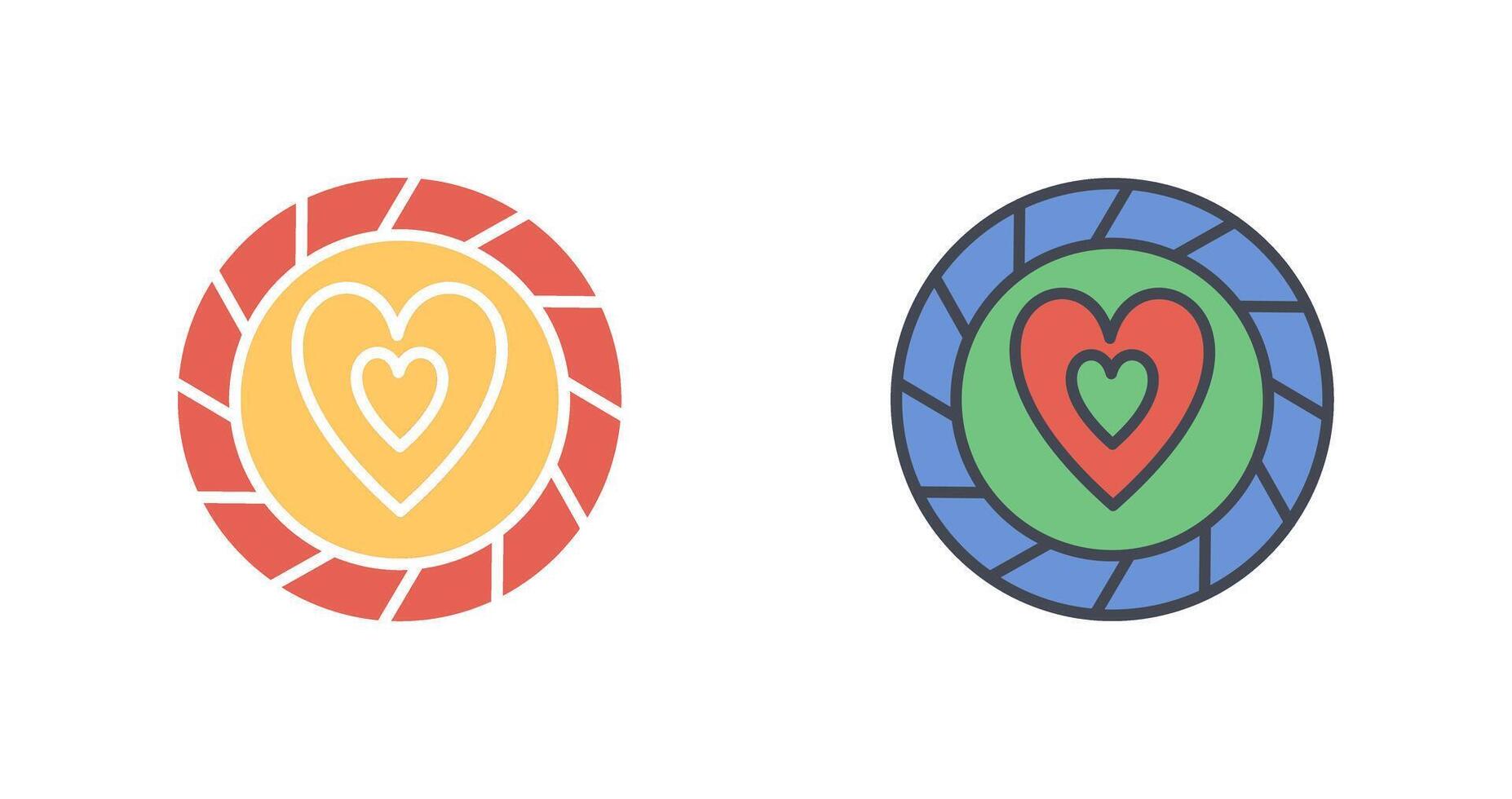 Heart Chip Icon Design vector