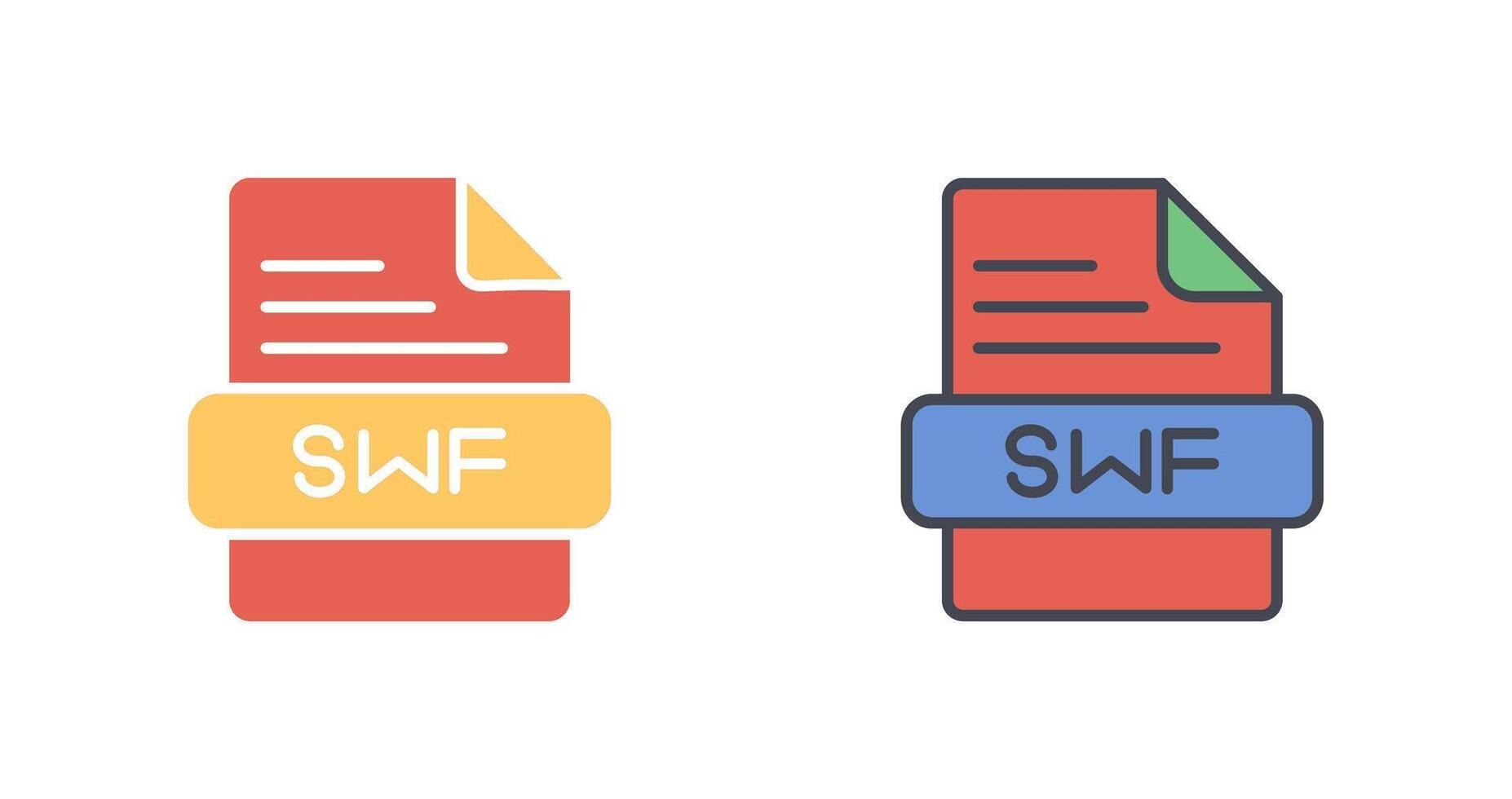 SWF Icon Design vector