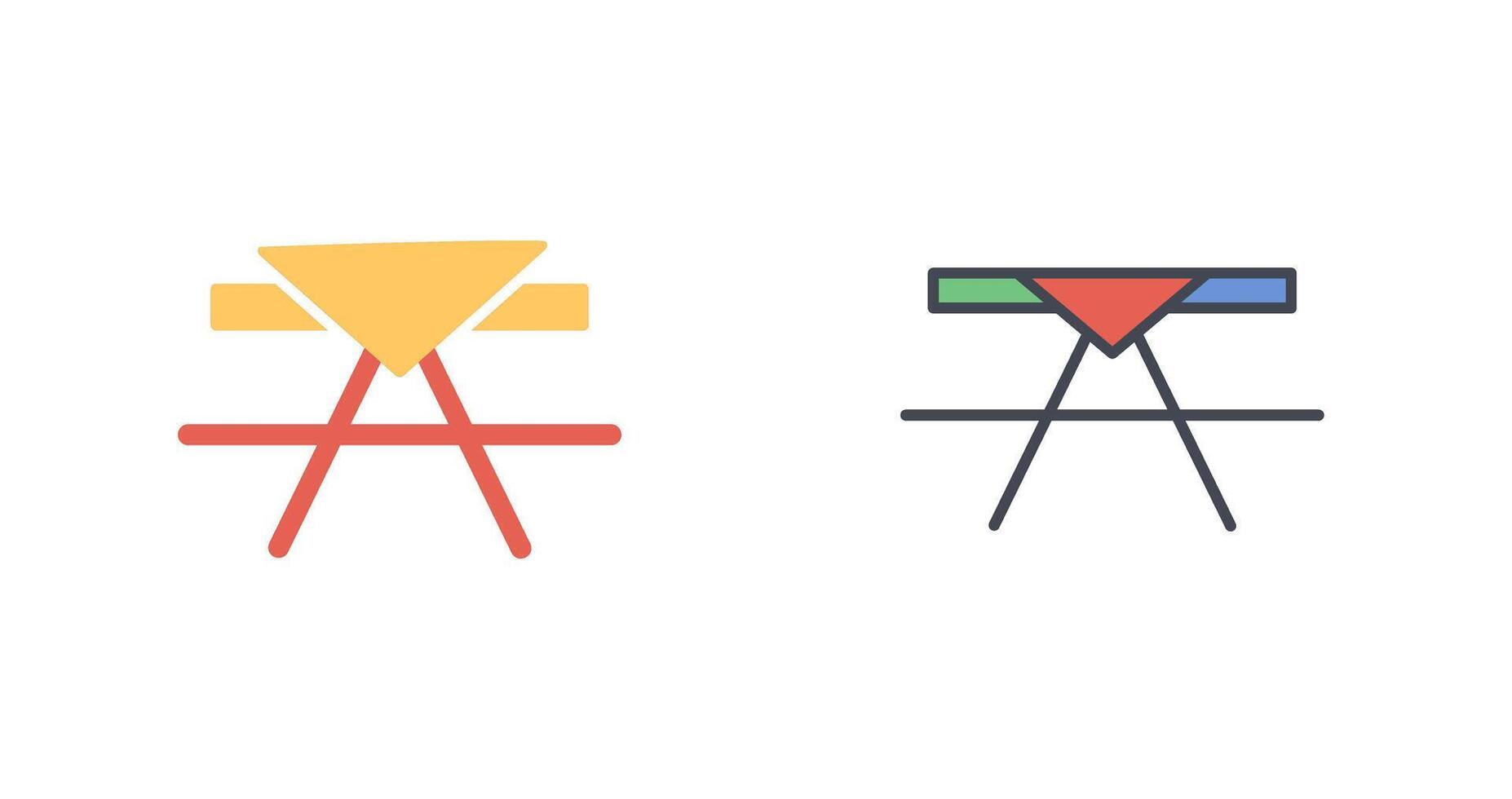 Picnic Table Icon Design vector