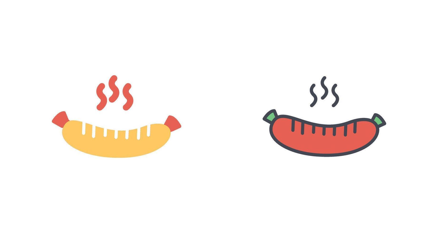 Hot Sausage Icon Design vector