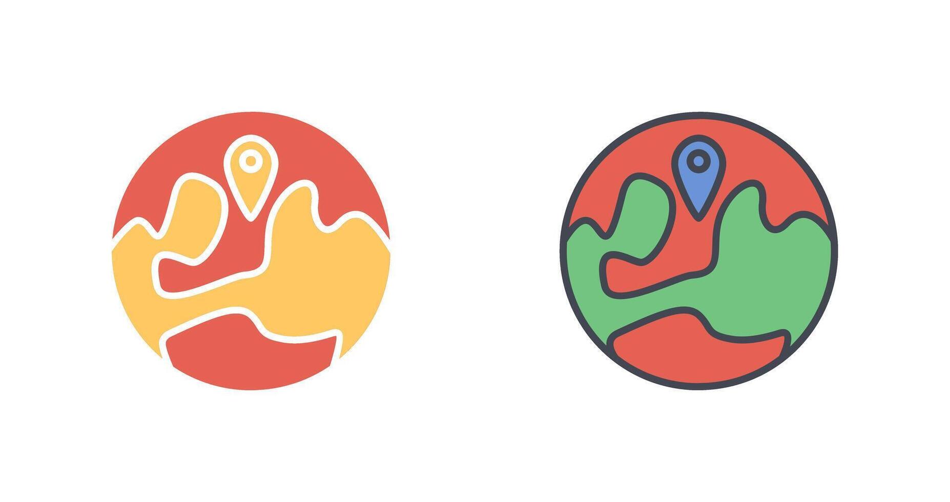 Locate on Earth Icon Design vector
