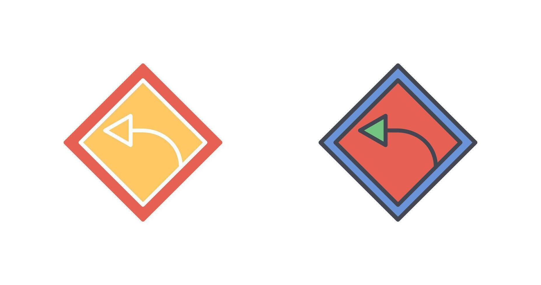 Left Turn Icon Design vector