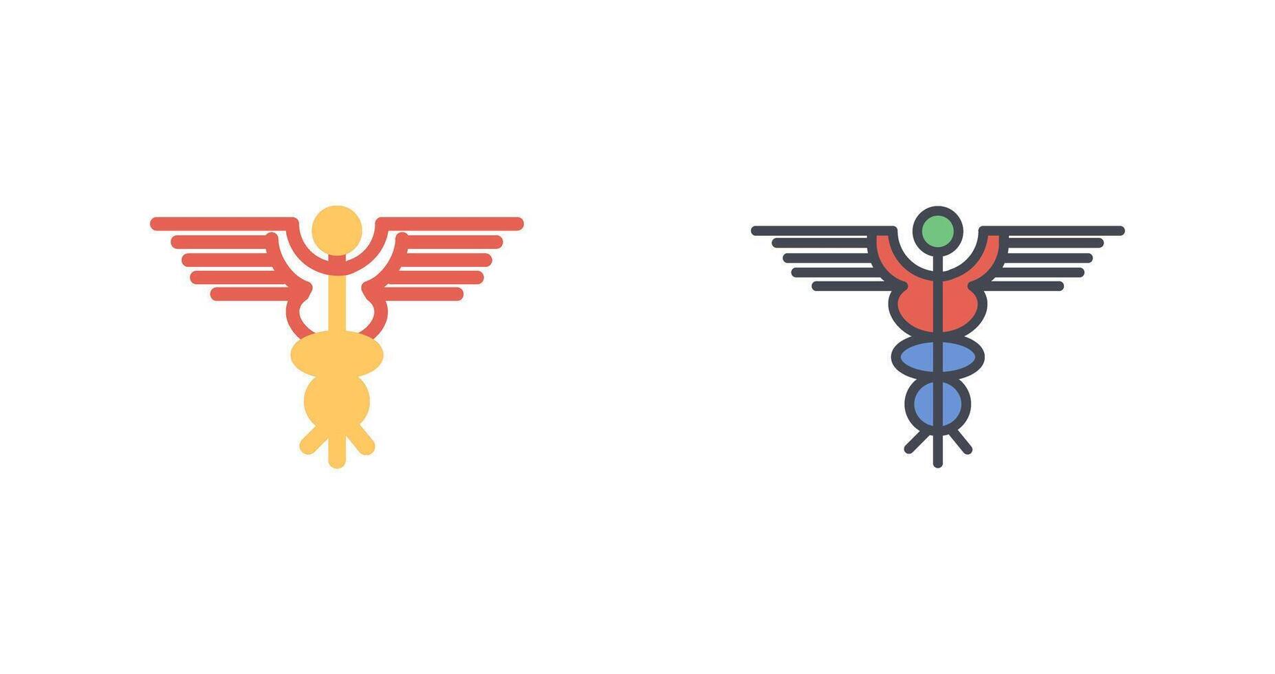 Caduceus Icon Design vector