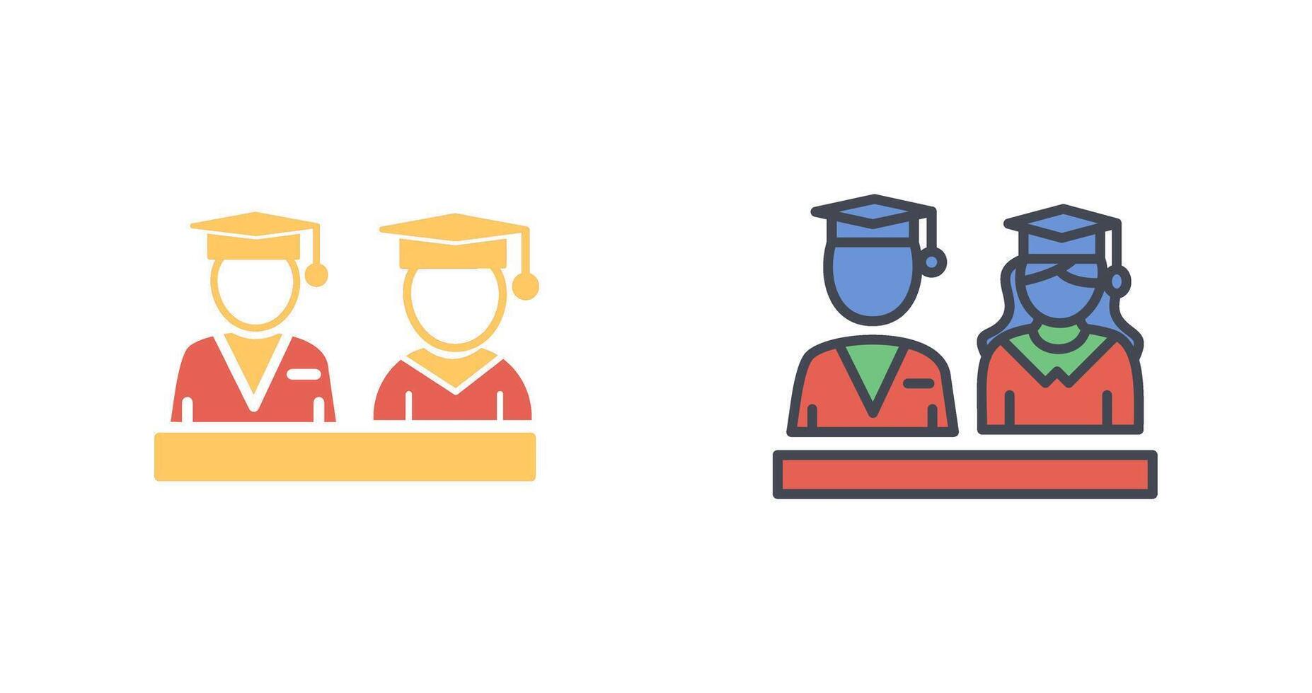 Students Sitting Icon Design vector