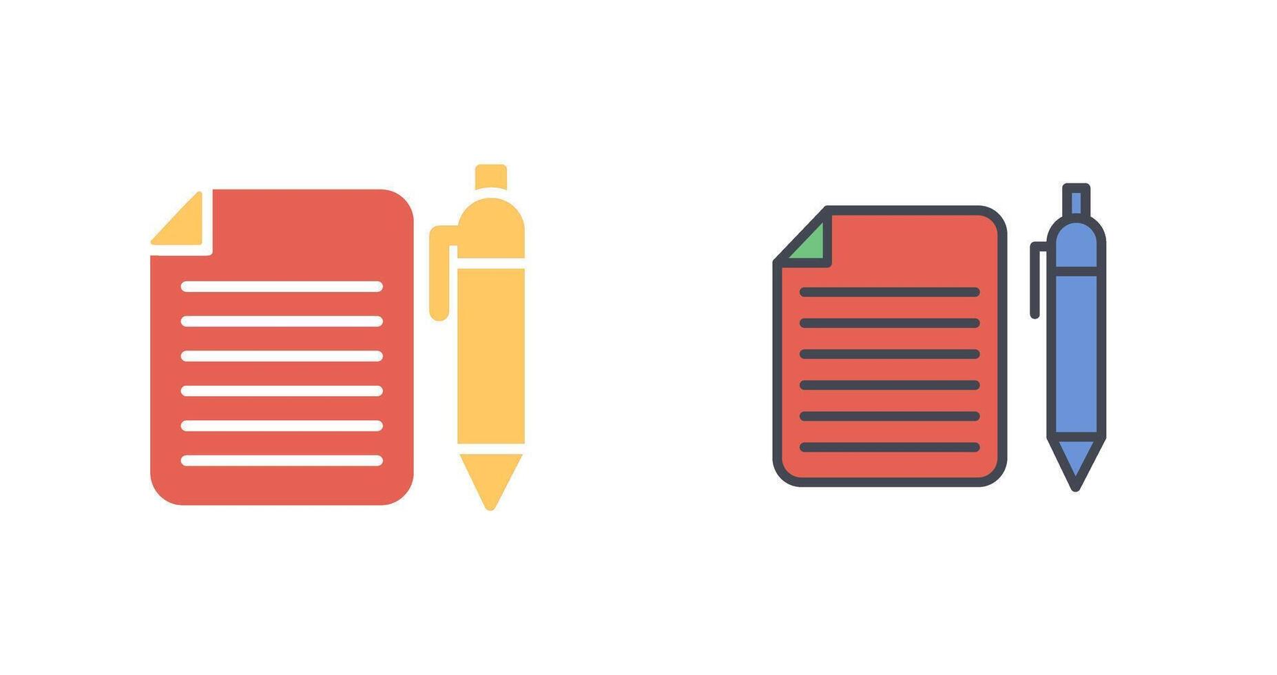 Documents and Pen Icon Design vector