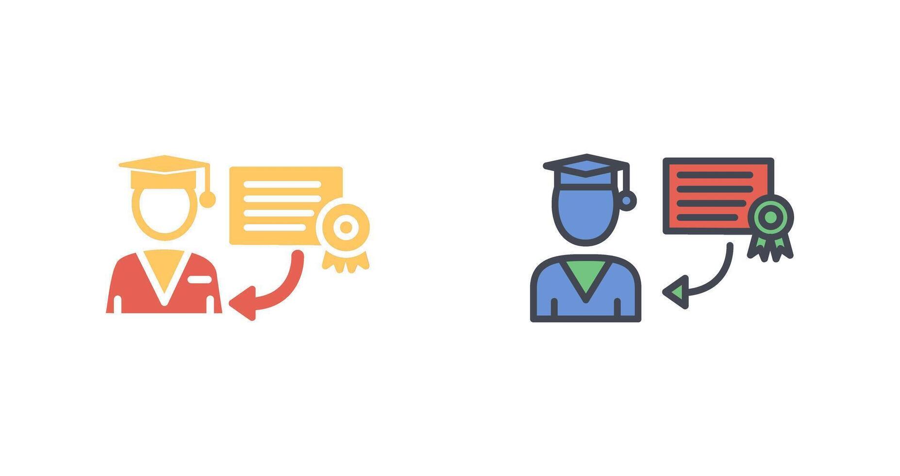 Receiving Degree Icon Design vector