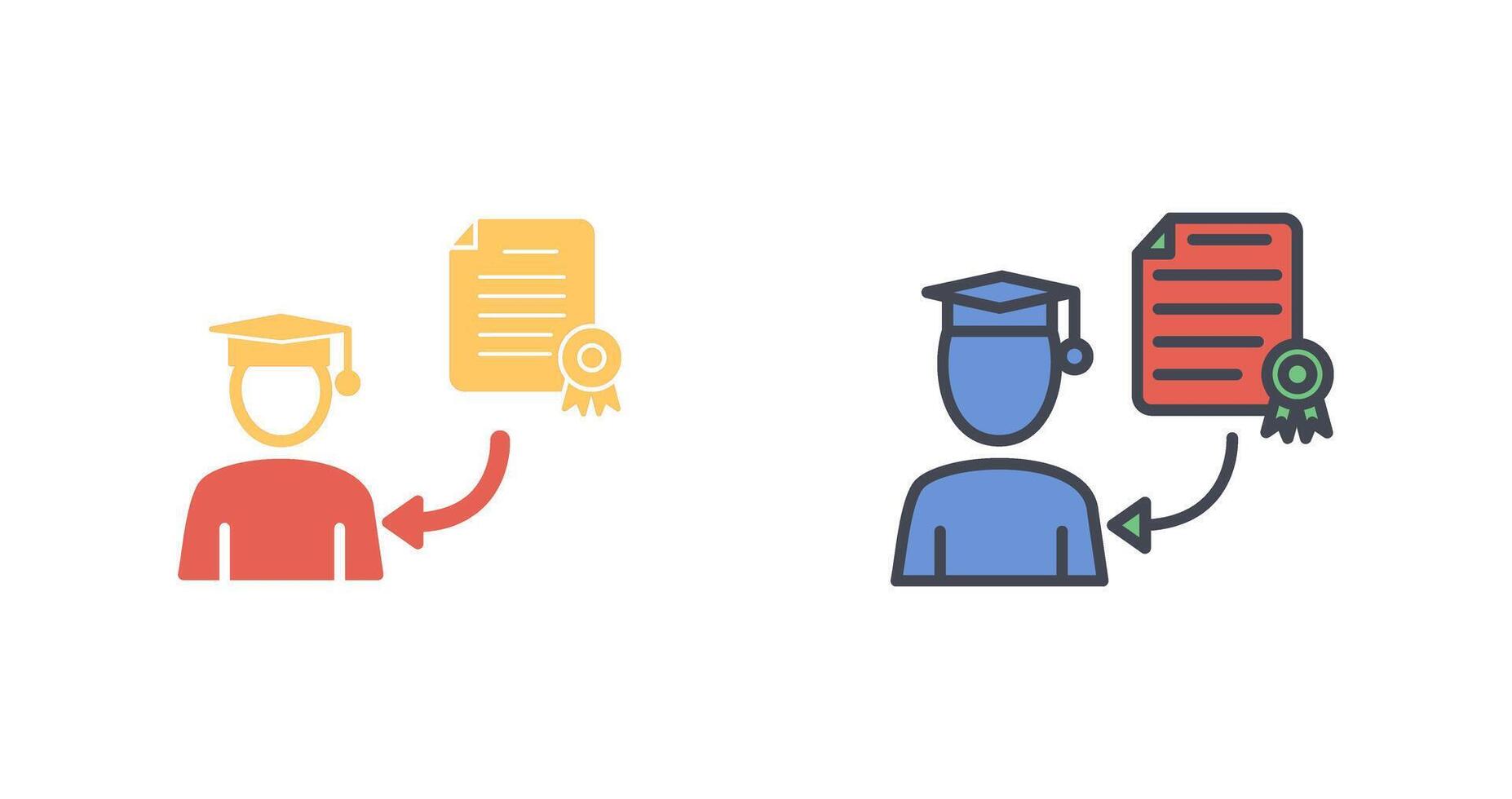 Receiving Diploma Icon Design vector