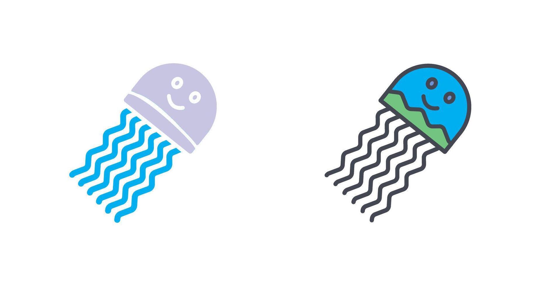 Jellyfish Icon Design vector