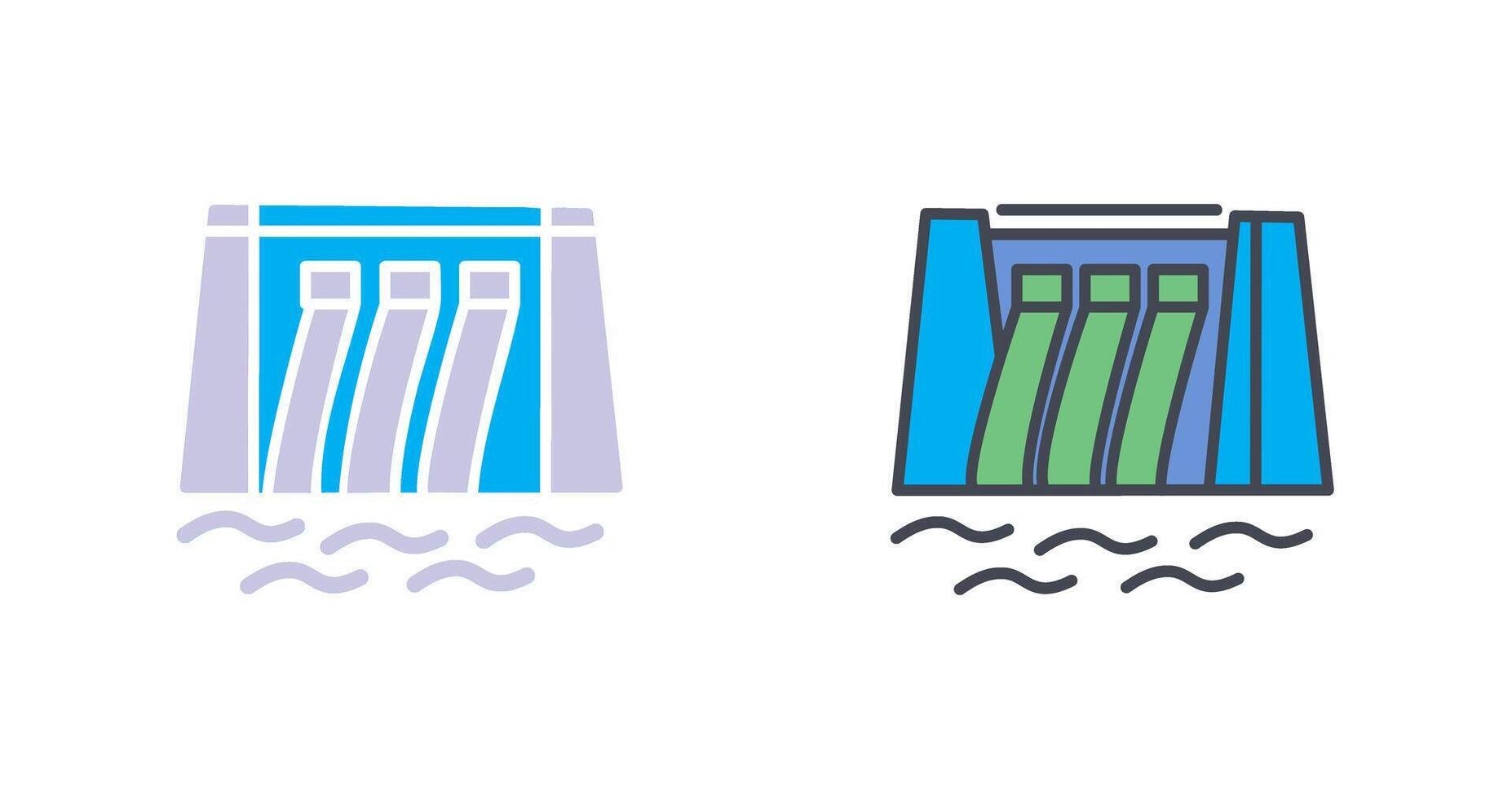 Water Dam Icon Design vector