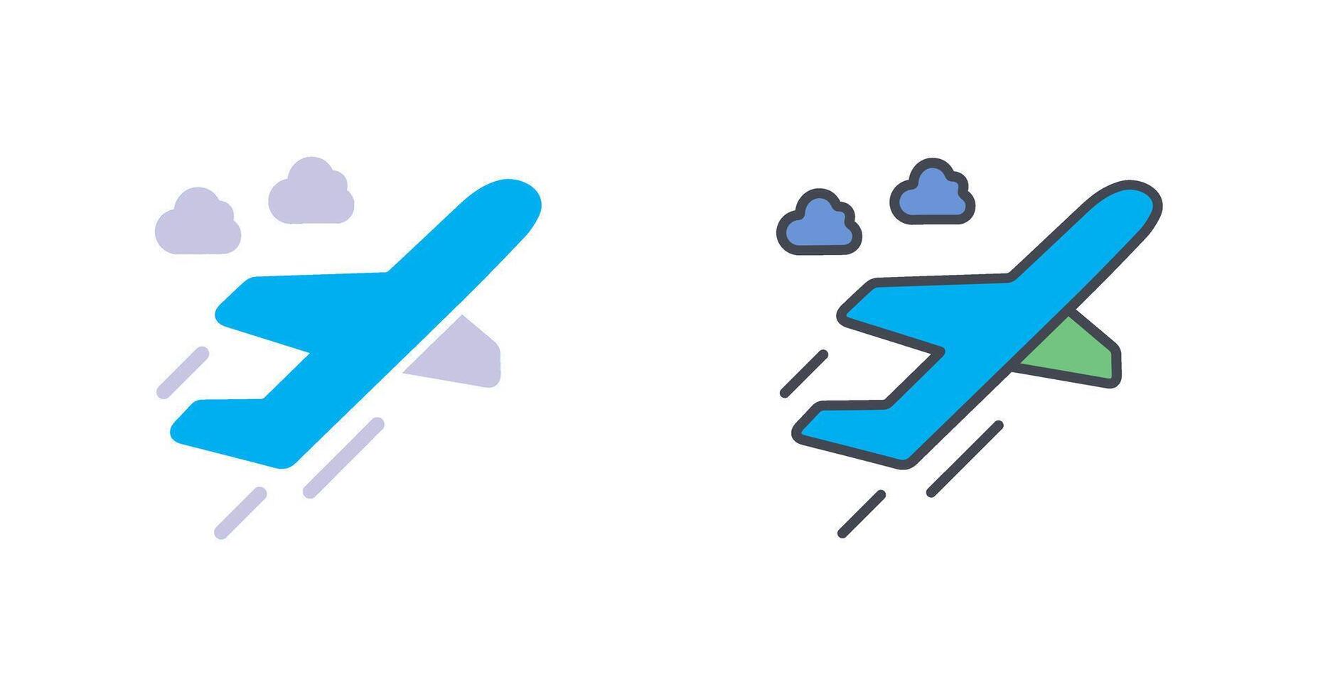 Flight Takeoff Icon Design vector