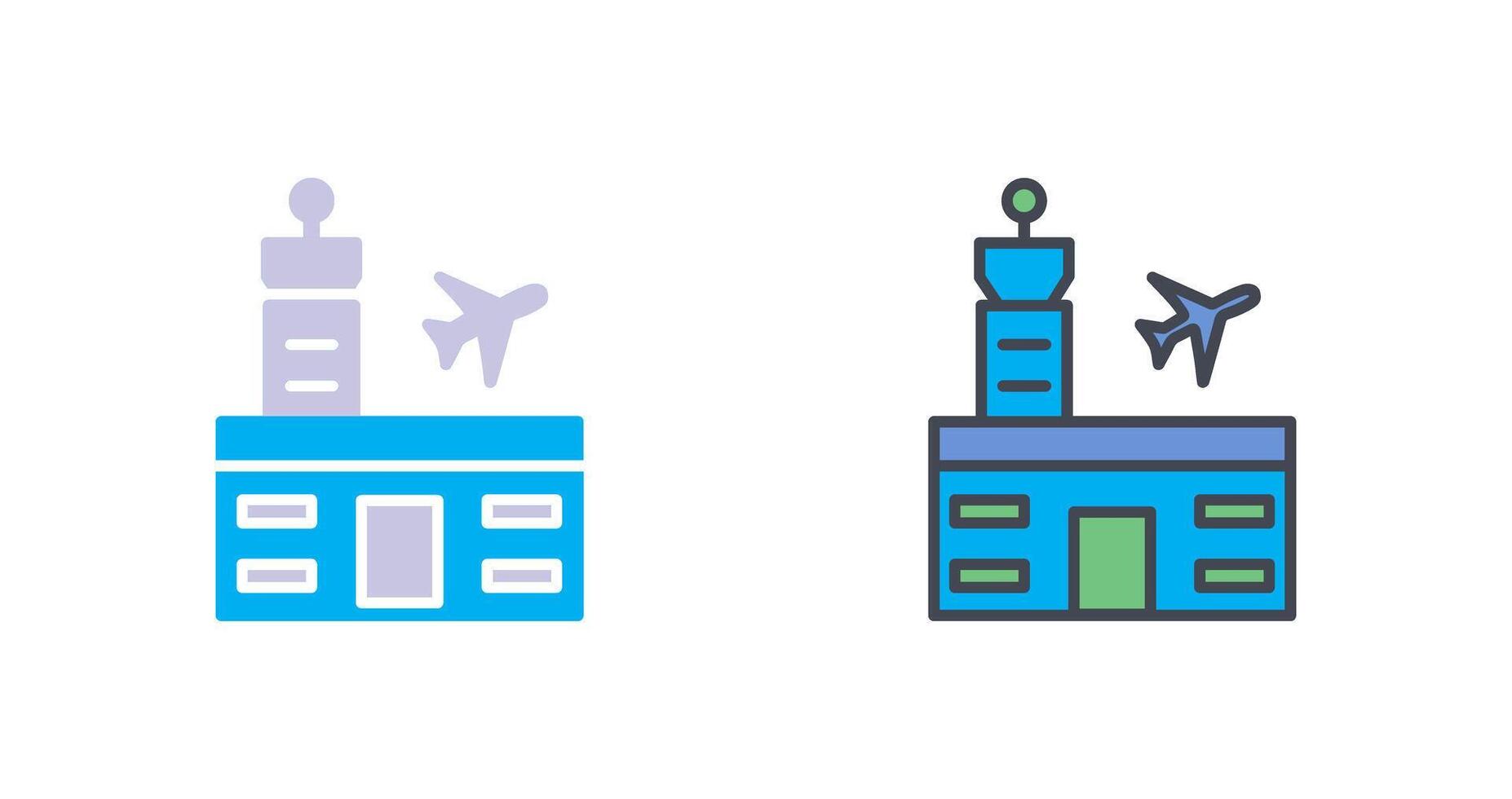 Airport Building Icon Design vector