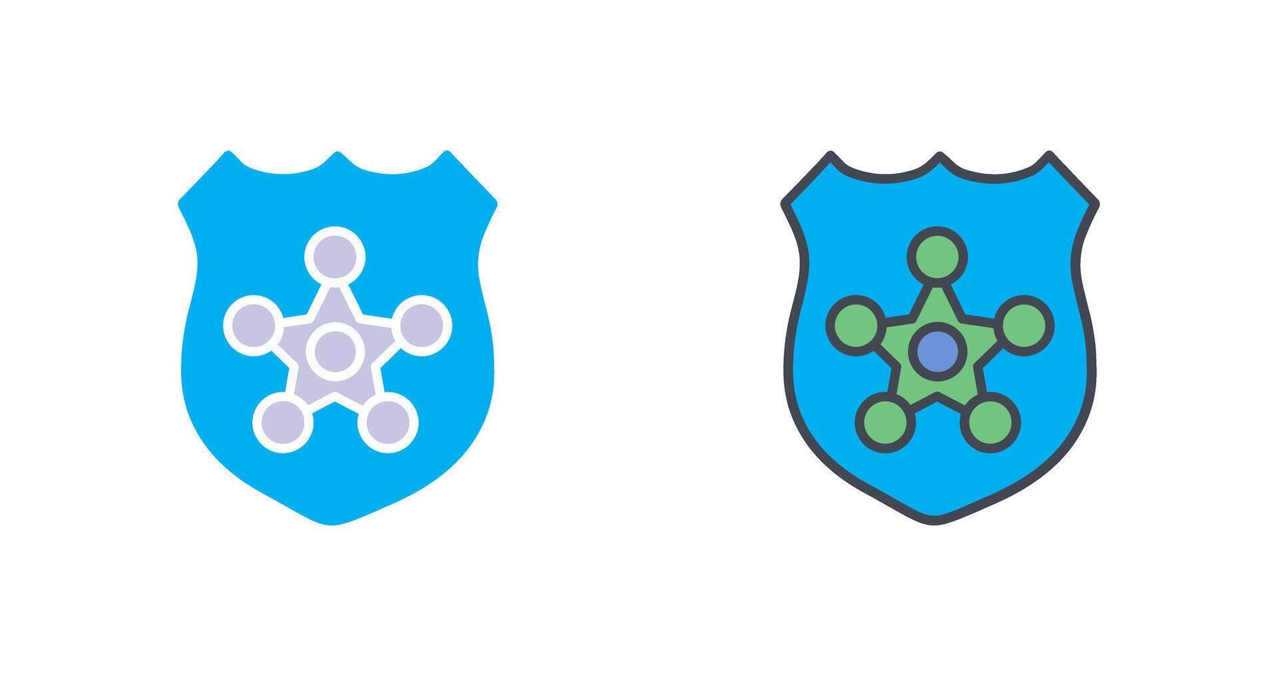 Police Badge Icon Design vector