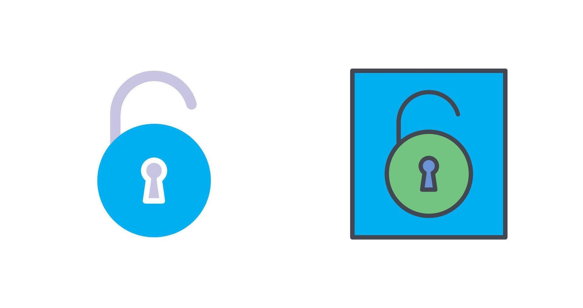 Open Lock Icon Design vector