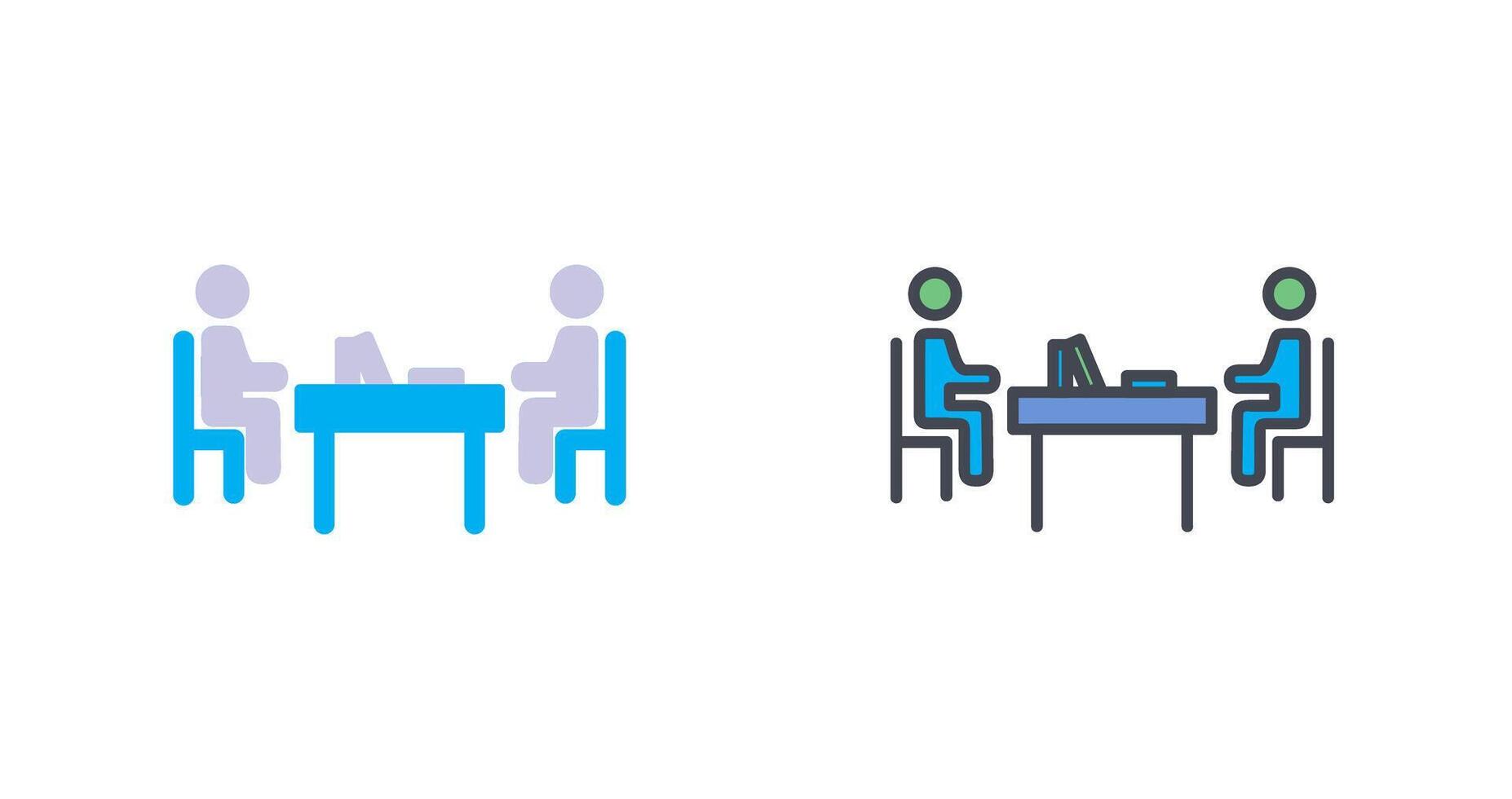 Two Students Studying Icon Design vector