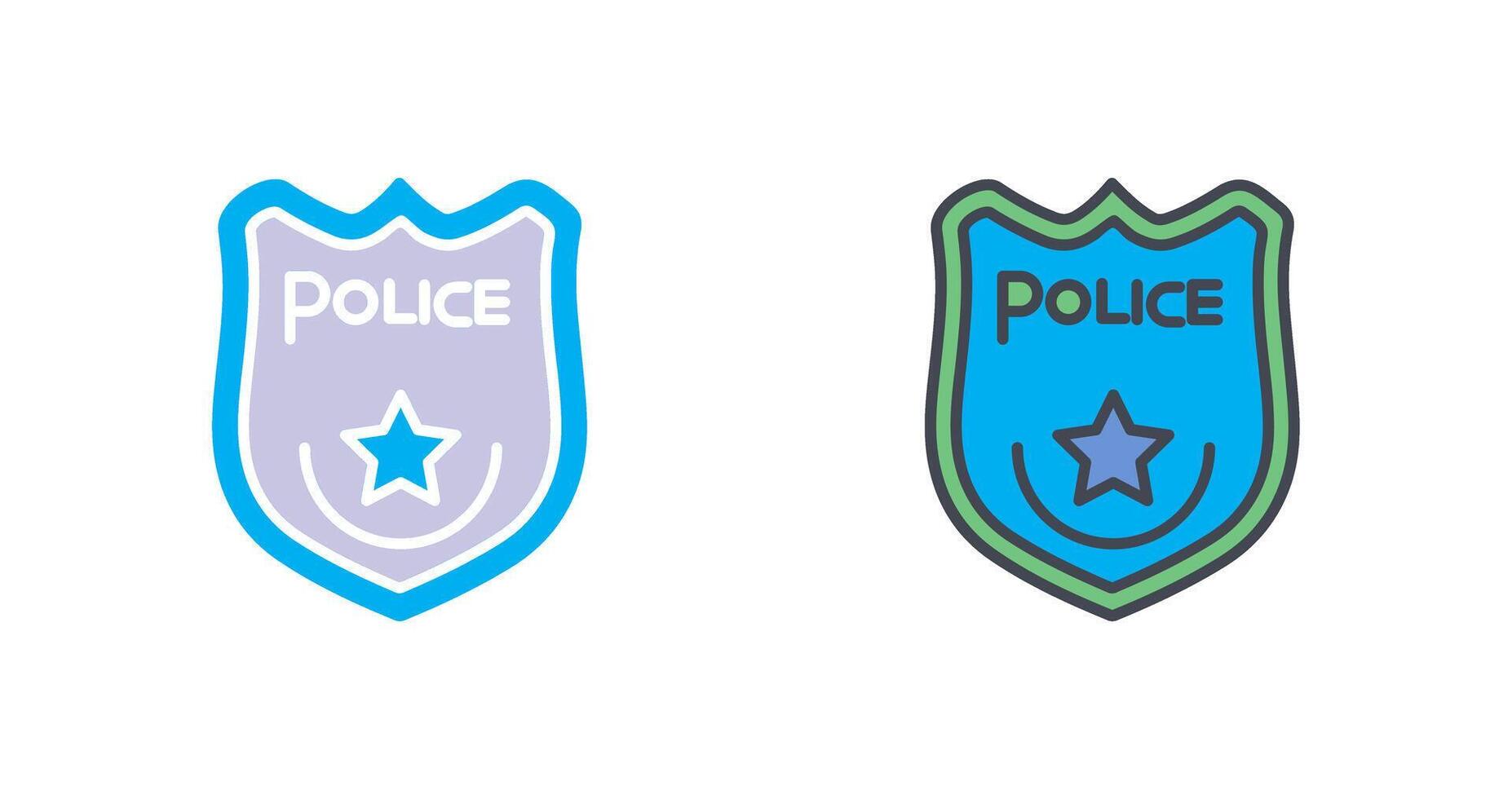 diseño de icono de placa de policía vector