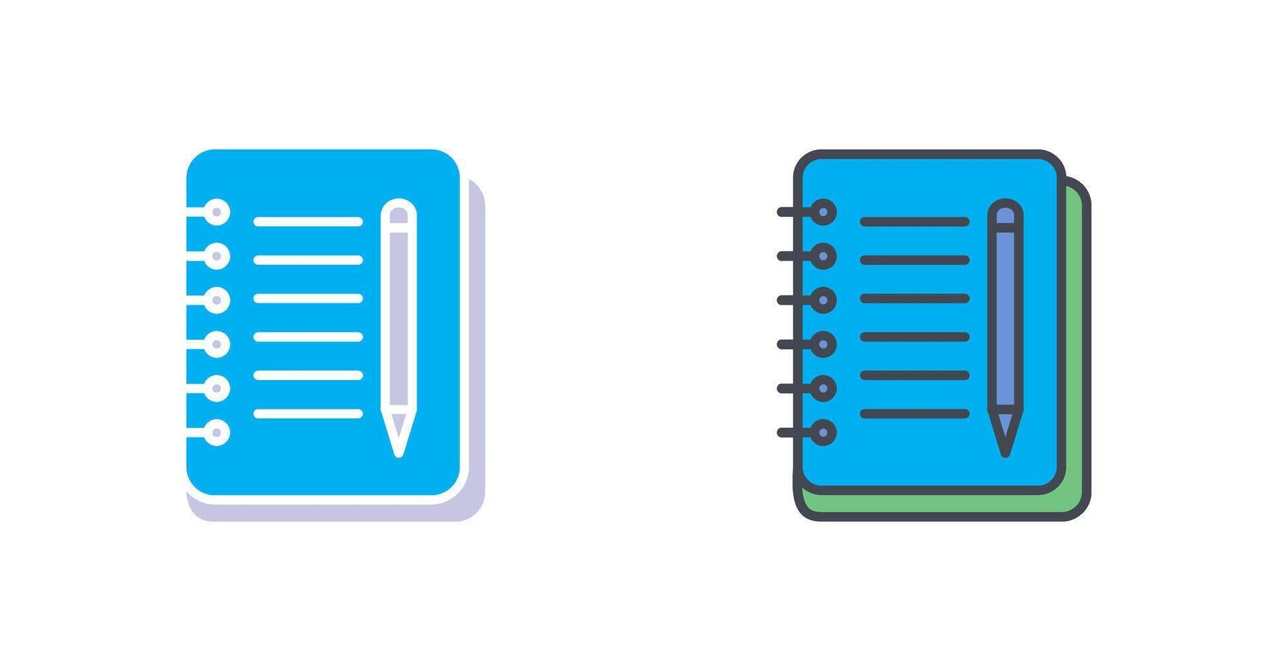 Notebook And Pen Icon Design vector